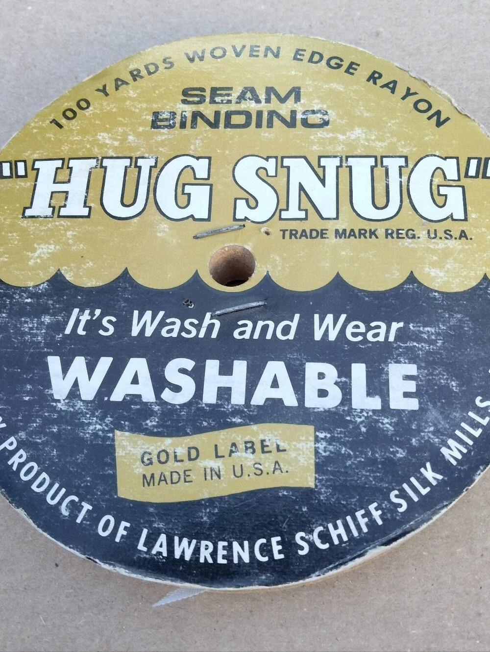Hug Snug Vintage Rayon Seam Binding 100 Yd Spool Sewing Trim Lot Of 2 Made in US